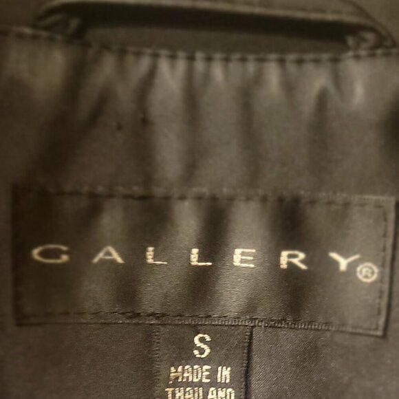 Women's Black Short Trench-Style Jacket - Size S - Picture 8 of 10